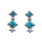 Native American Sterling Silver Turquoise Post Earrings JX128446